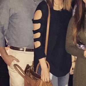 Express sweater w/ arm cut outs